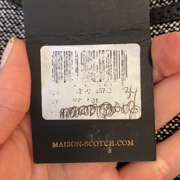 Tweed Black & Gray Shift Dress w/ Leather Trim - Picture 7 of 7